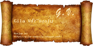 Gila Vászoly névjegykártya